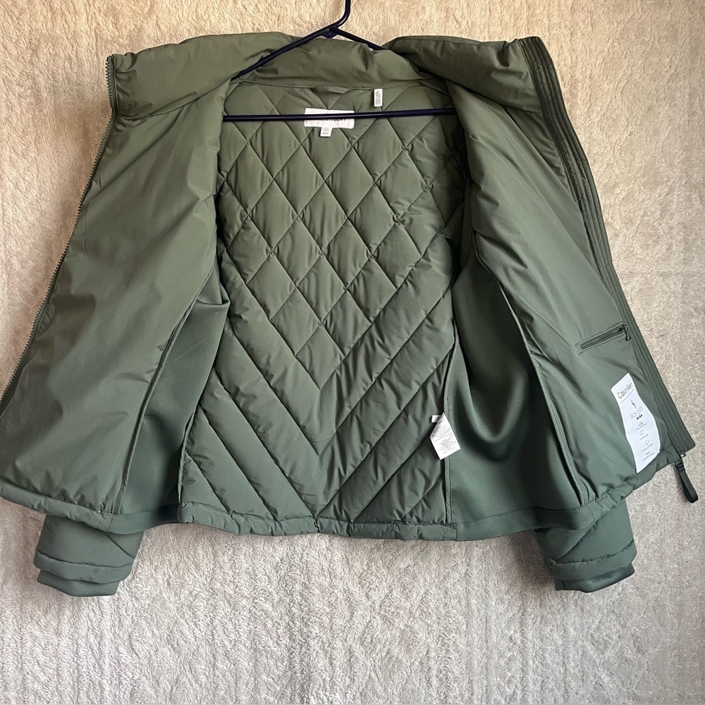 Calvin Klein Green Sorona Aura Jacket Coat Sz XXL Exceptional Softness - Picture 8 of 16